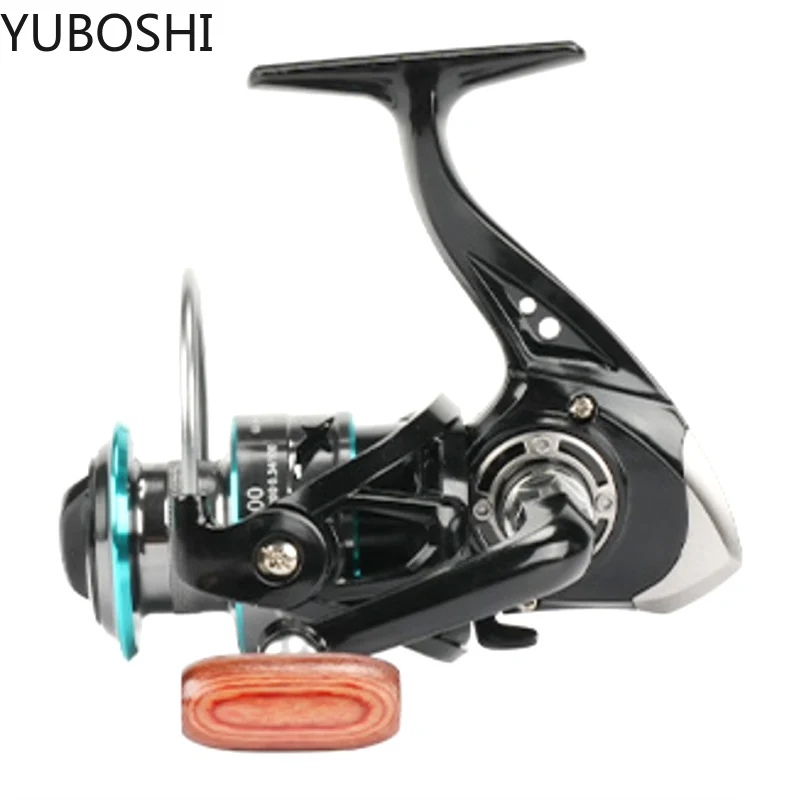 Новая легкая Рыболовная катушка серии ST 1000-7000 с деревянной рукояткой 5,2: 1, высокоскоростной Спиннинг для морской воды