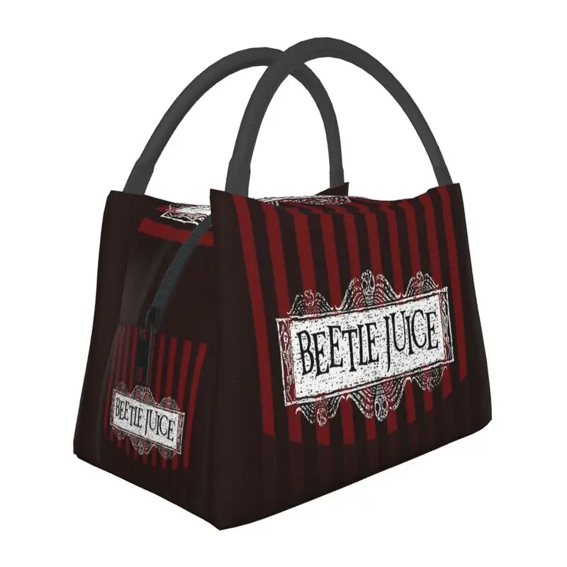 

Изолированная сумка для ланча Тим Бертон Beetlejuice для женщин, водонепроницаемая Готическая пленка, термоохладитель для ланча, сумка для офиса, пикника, путешествий