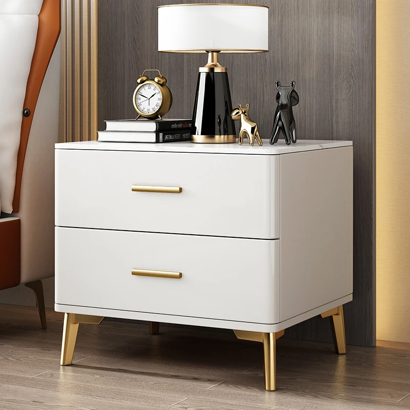 

Luxury Small Bedside Tables Modern Mute Dressing Center Bedside Tables Storage Standing Petit Meuble Bedroom Furniture FY20XP