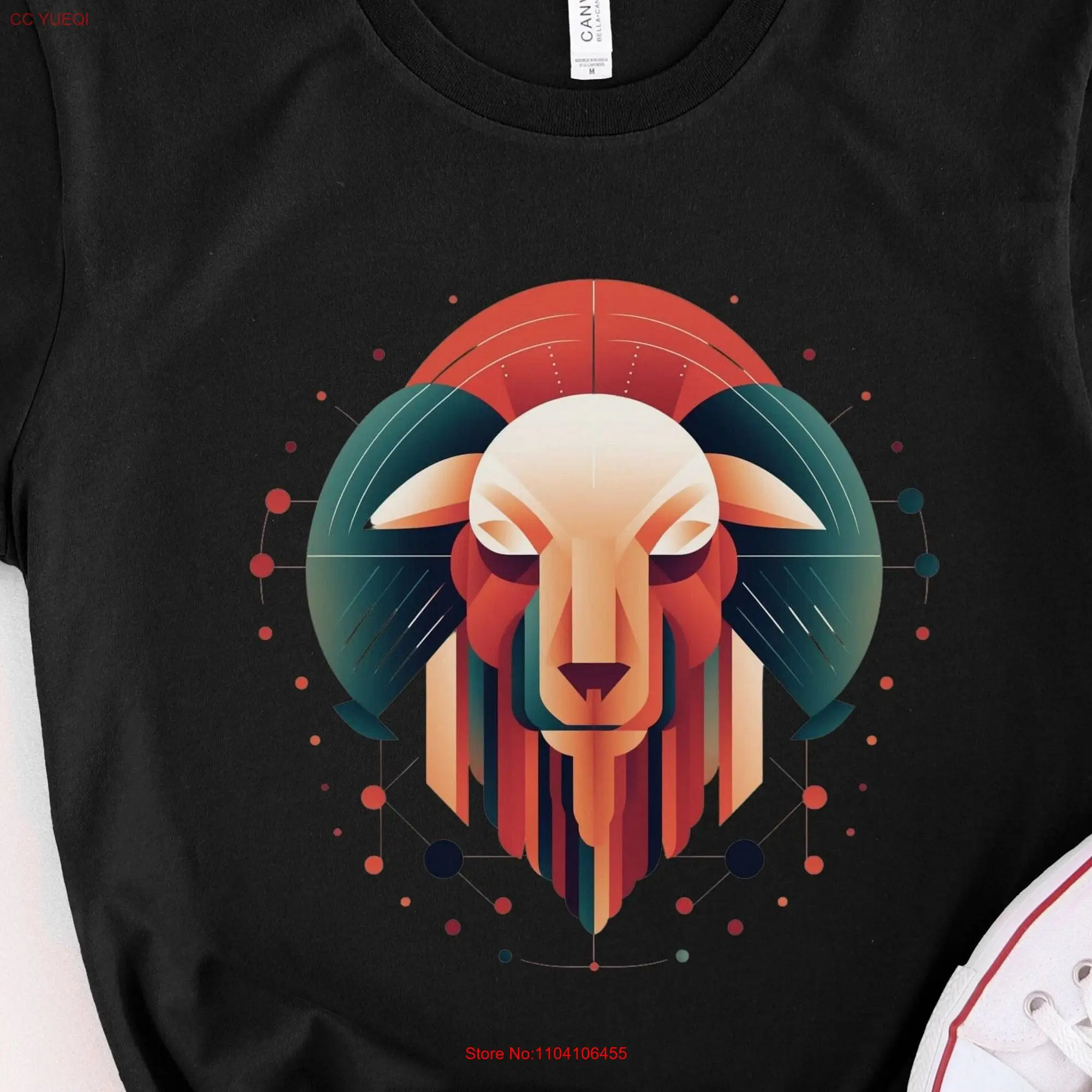 Футболка с символом зодиака Овен астрологическая геометрия религиозный Топ