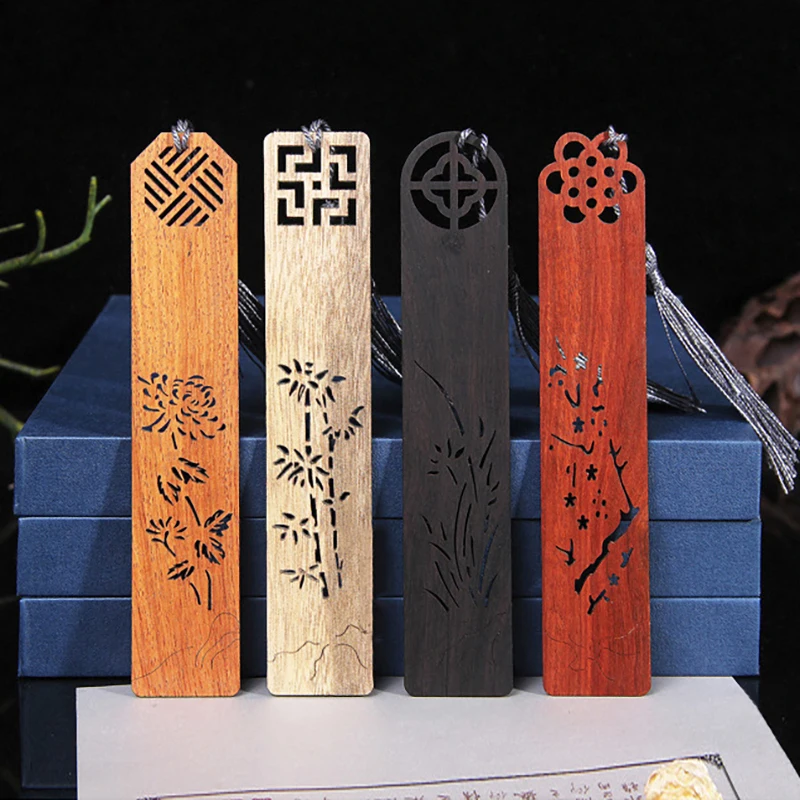 

Ретро-закладка в китайском стиле, полый книжный знак, кисточки, натуральная фотография, винтажный книжный зажим, канцелярский подарок