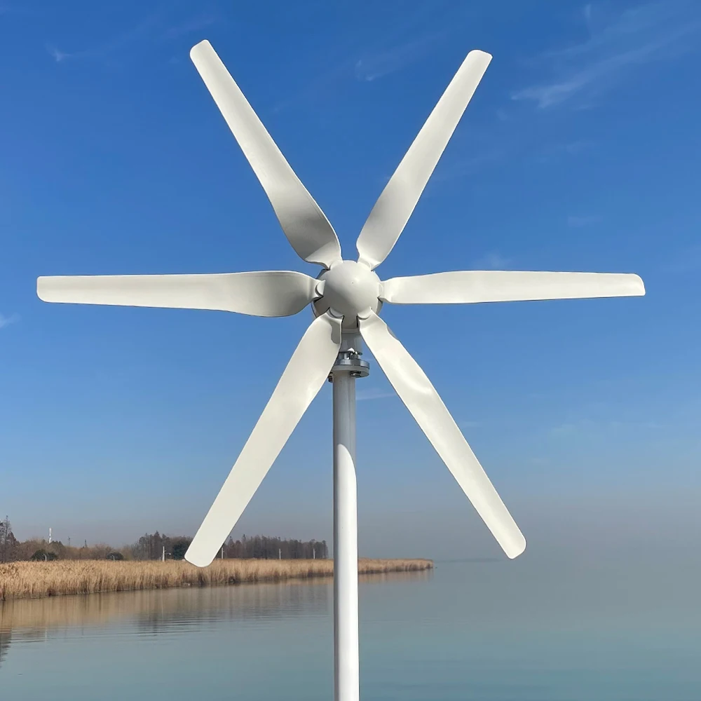 

High Eificiency Wind Turbine 800w 12v 24v 48v 6 Blades Generator With MPPT Controller For Home Use