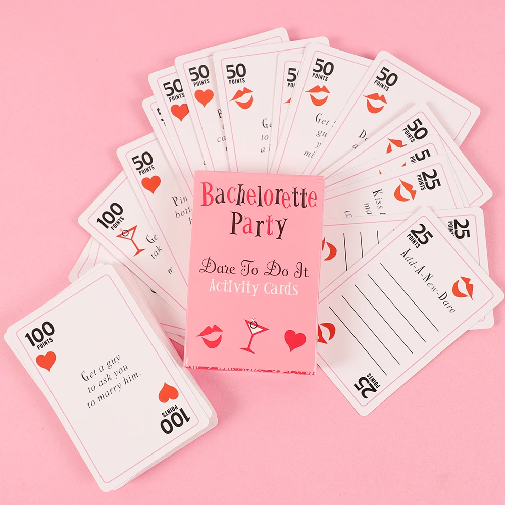

52 Sheets Bachelorette Party Truth or Dare Activity Card Bride Groom Party Girl Hen Party Out Night Games Card Party Decorations