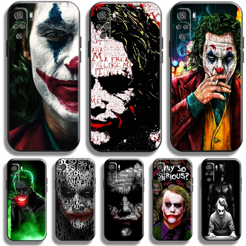 

Clown The Joker For Xiaomi Redmi Note 10 10T 10S Pro 5G Phone Case Funda Carcasa Soft Liquid Silicon Silicone Cover Coque Black