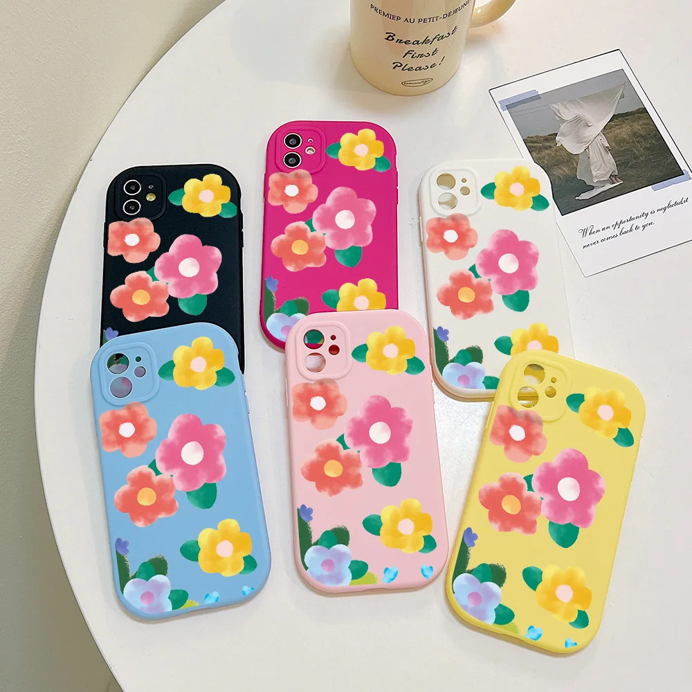 Силиконовый чехол ярких цветов для iPhone 15 Pro Max 11 12 13 14 XS X XR Plus 7 8 6 6S SE 2022 2020 Чехлы