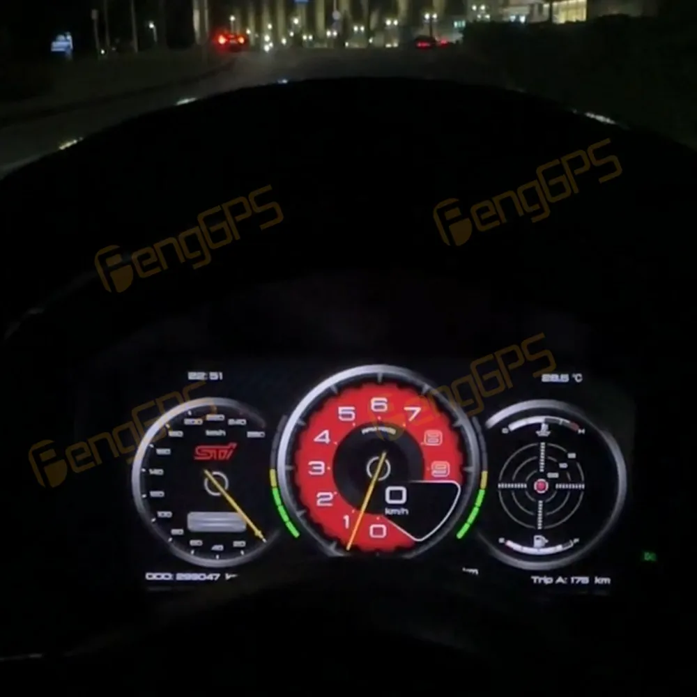 Фото Цифровой кластер 12,3-дюймовый экран одометра для Honda Fit 2014-2020, виртуальный измеритель скорости кабины, приборная панель автомобиля, система Linux №1
