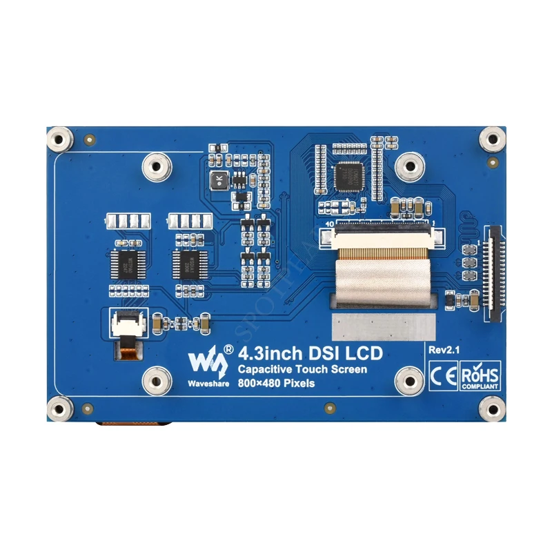 Raspberry Pi 4 3-дюймовый QLED-экран емкостный сенсорный интерфейс MIPI DSI 800 × 480 для 4B/3B+/3A+/3B