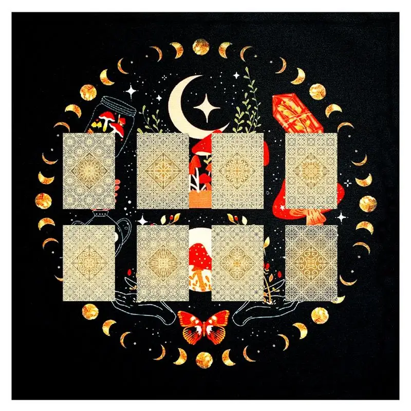 

Таро ткань мечтательная алтарная ткань 24X24 дюйма квадратная алтарная ткань толстая Таро ткань Таро гадания искусственная ткань для