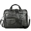 Business Men Cowhide Leather Briefcase Bag Genuine Leather Crossbody Bag Large Capacity Laptop Bag Office File Handbag 6