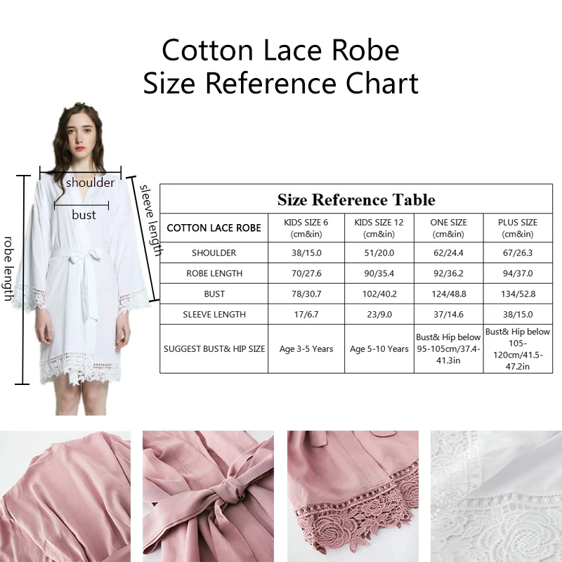 2021 New Bride Lace Robe Summer Soft Rayon Cotton Wear Bridal Robes Kid Robe Cheaper Women Night Dress
