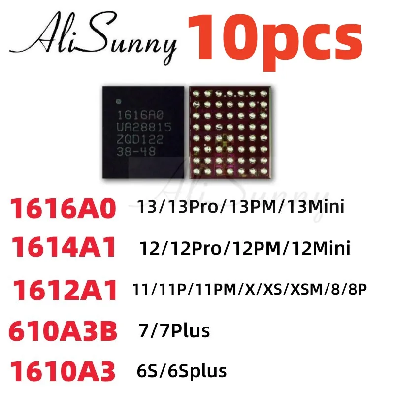 

10pcs USB Tristar U2 USB IC Chip for iphone 11 12 13 Pro Max X XS 7 8 Plus Mini 1616A0 1614A1 1612A1 610A3B 1610A3 1610A2