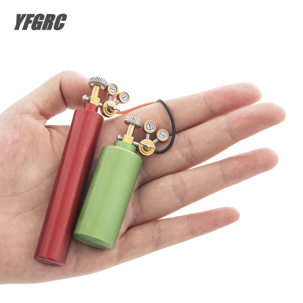 

1/8 1/10 RC Car Repair Scene Accessories Simulation Alloy Oxygen Cylinder Oxygen Tank for Axial SCX10 TRX4 D90 Capra CC01 Parts