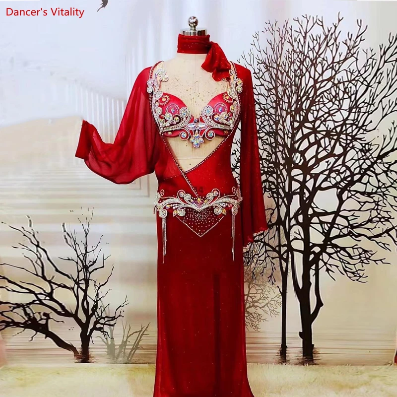 

Belly Dance Costume Set for Women Belly Dancing Performance Dress Cusomized Adult Children Baladi Shaabi Robe Oriental Suit