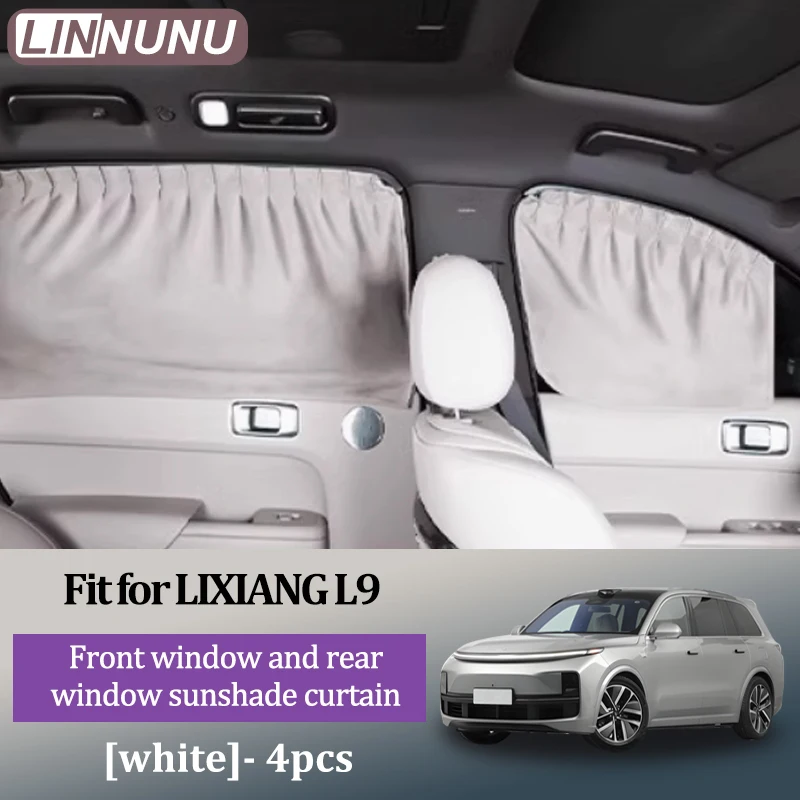 

Linnunu подходит для Lixiang L6 L7 L8 L9 Товары для украшения интерьера автомобиля Солнцезащитный козырек для окон автомобиля Специальная занавеска для защиты от солнца Теплоизоляция Автомобильная занавеска Летний солнцезащитный козырек Четырехдверный коз