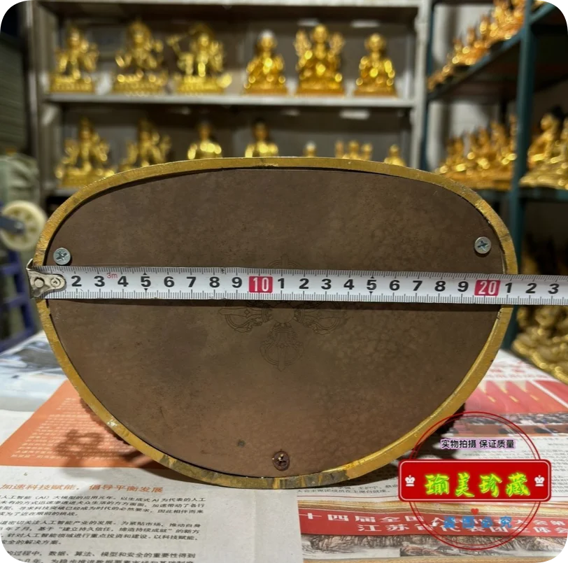 Фото Ksitigarbha Earth Store Статуя Будды Бодхисаттвы благословена 12 дюймов Позолоченная медь №3
