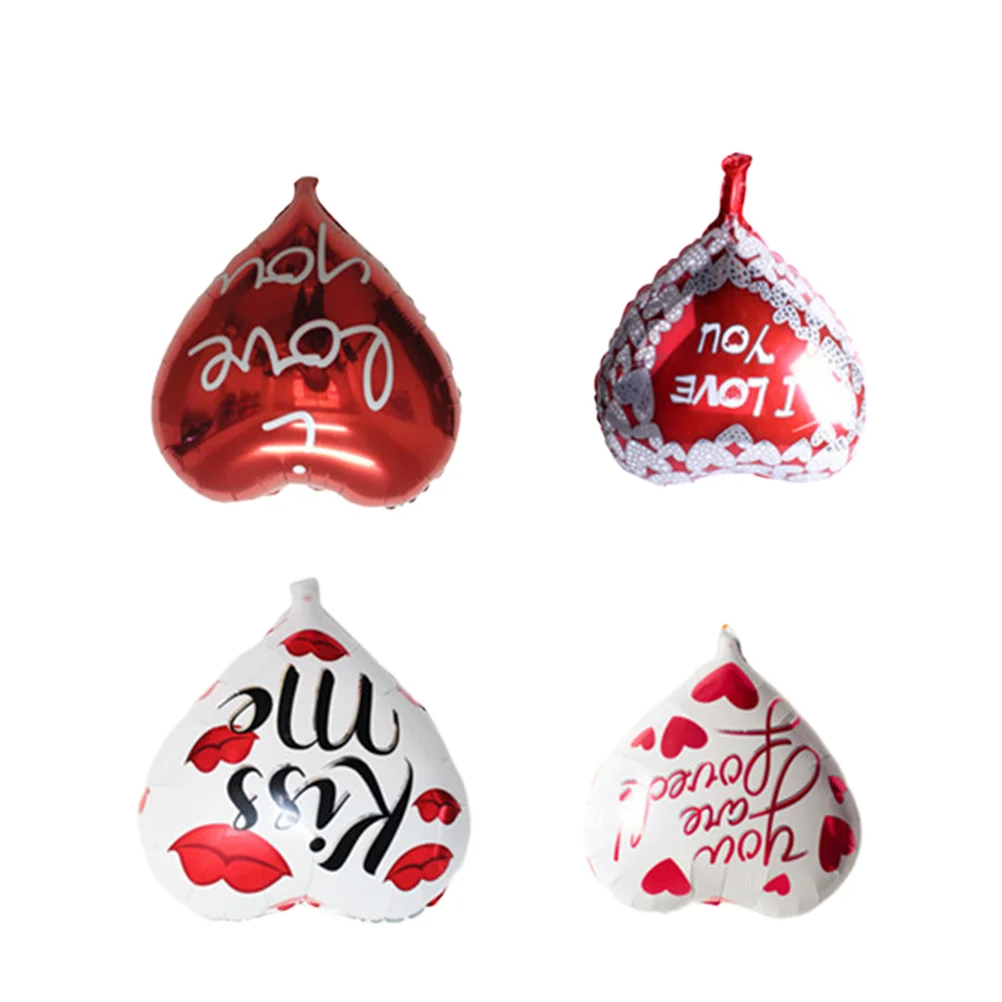 

20pcs Party Balloons Festival Balloons Love Heart Balloon Romantic Heart Balloons Heart Shape Mylar Balloons