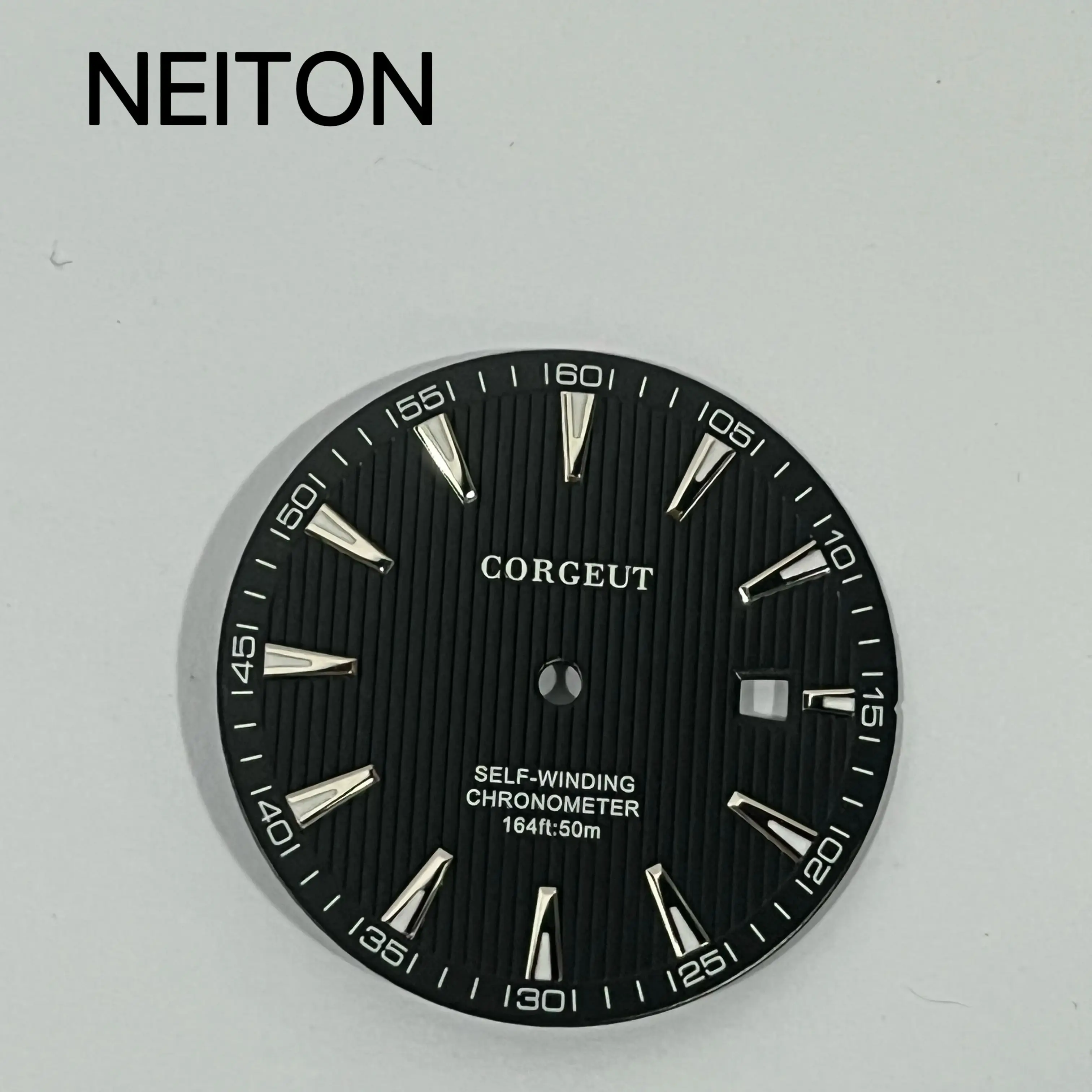 Фото Netion черный, синий, белый циферблат часов 33,4 мм, подходит для NH35 ETA2824 2836 Miyota8215 821A Mingzhu DG2813 3804 PT5000, светящийся механизм №3