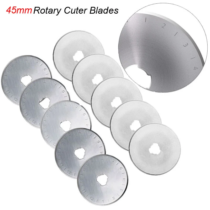 

45mm Circular Cutting Rotary Cutter Blades Knife Patchwork Fabric Tools Leather Corner Cutter Refill Blades Sewing Quilting