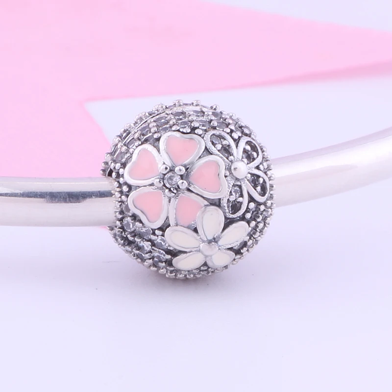 Подвеска из серебра 2022 пробы с бусинами и цветком циркона |