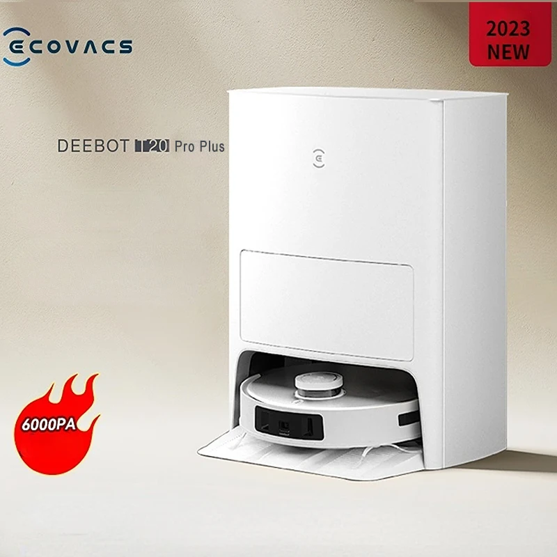 ECOVACS-Робот-аспиратор T20 Pro Plus 6000 Па 55 ℃ Швабра для мытья горячей воды 5200 мАч