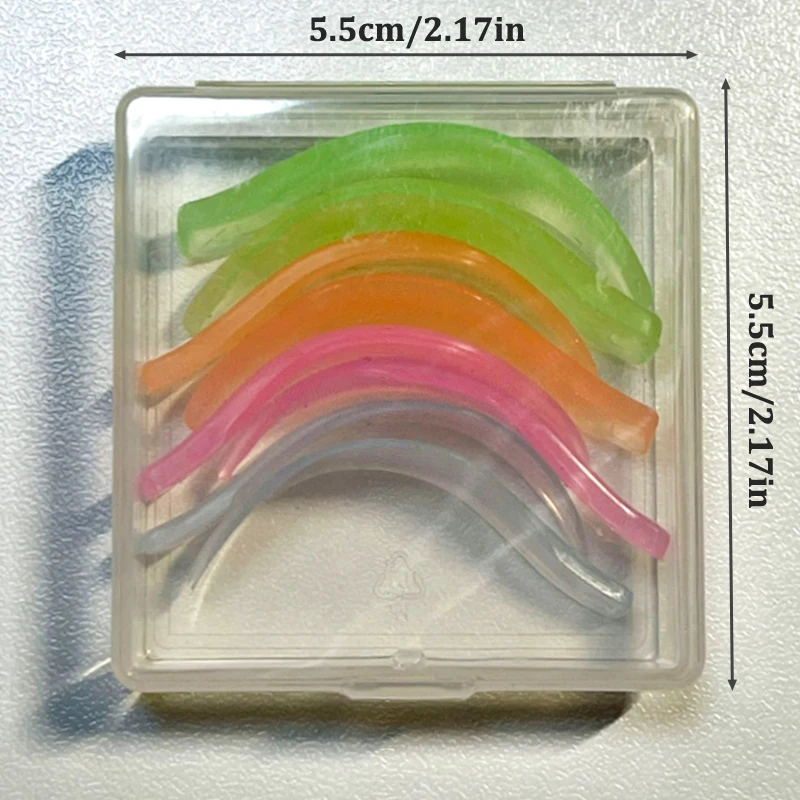 4 пары желейных подушечек для завивки ресниц красочные многоразовые накладные