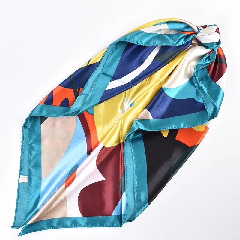 Новые модные большие шарфы 90 тонов в стиле ретро универсальные оптовая продажа