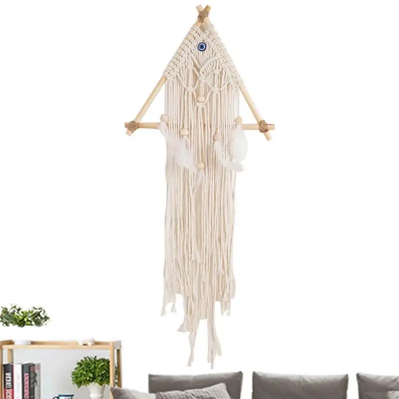 

Tassel Macrame Tapestry Hand-woven Wall Hanging Bohemian Tassel Cotton Tapestry Boho Art Dorm Room Home Decoration