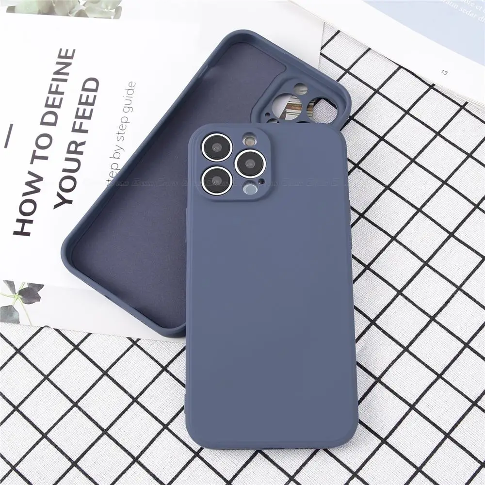 Мягкий ТПУ Тонкий чехол из жидкого силикона для телефона Xiaomi Mi 12 12X 11X 11i 11T 11 10T 10 9T 9
