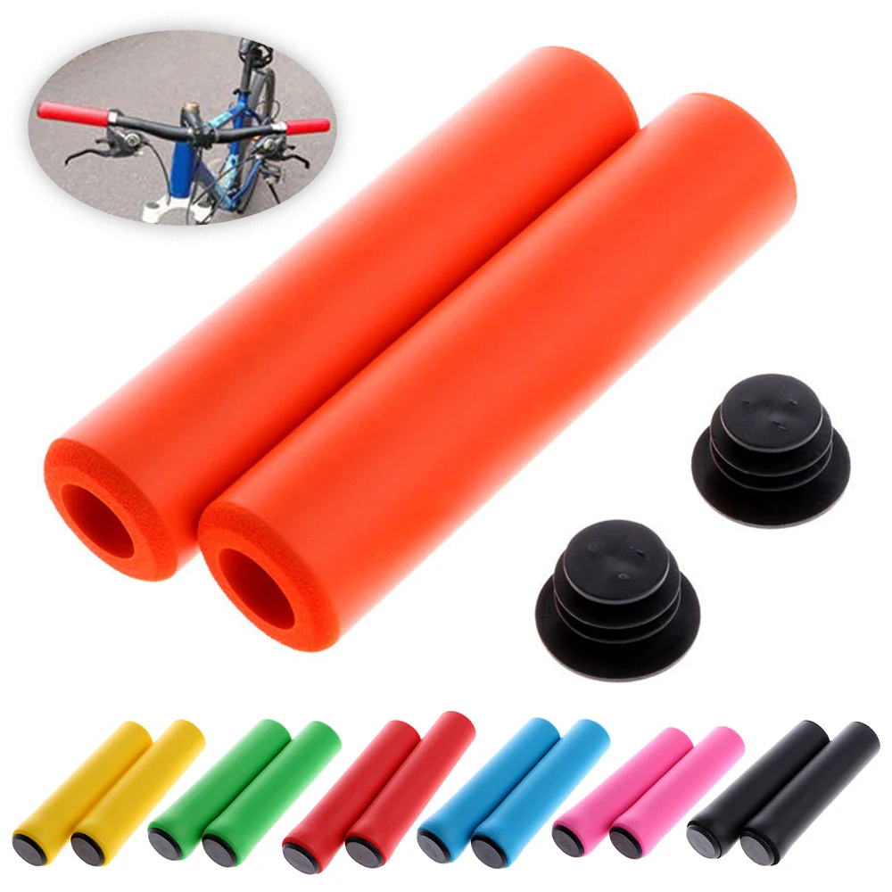 

1Pair Bicycle Handle Bar Grips Cover Outdoor MTB Mountain Bike Cycling Bicycle Silicone Anti-Slip Handlebar Soft Grips