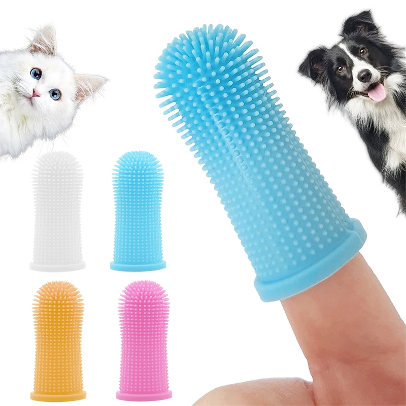 

Silicone Pet Cleaning Tool Finger Soft Pet Cleaning Toothbrush Care Tooth Brush Breath Supplies Teeth Oral Cat Dog Dog Bad
