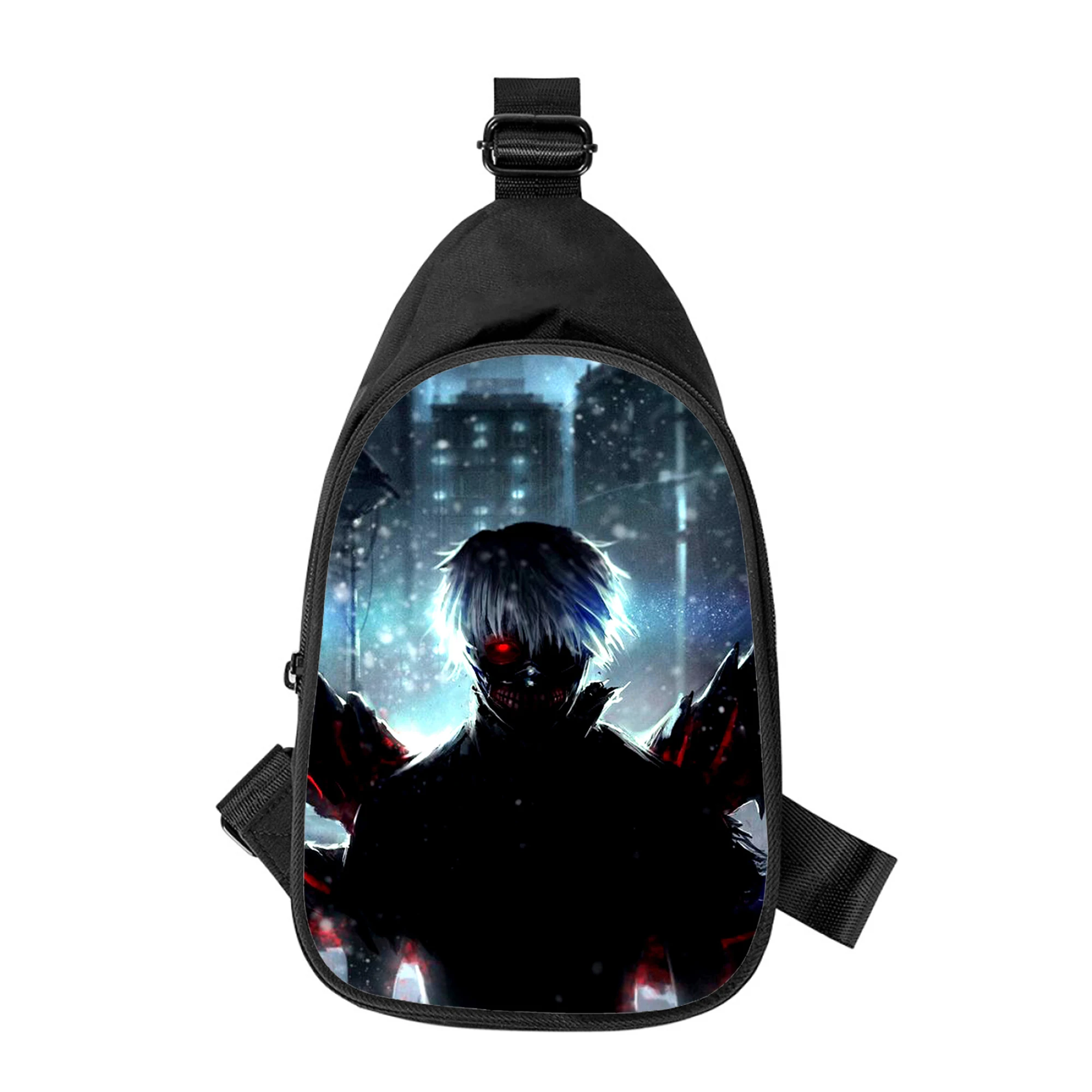 Anime Tokyo Ghouls 3D Print New Men Cross Chest Bag Diagonally Women Shoulder Bag Husband School Waist Pack Male chest pack