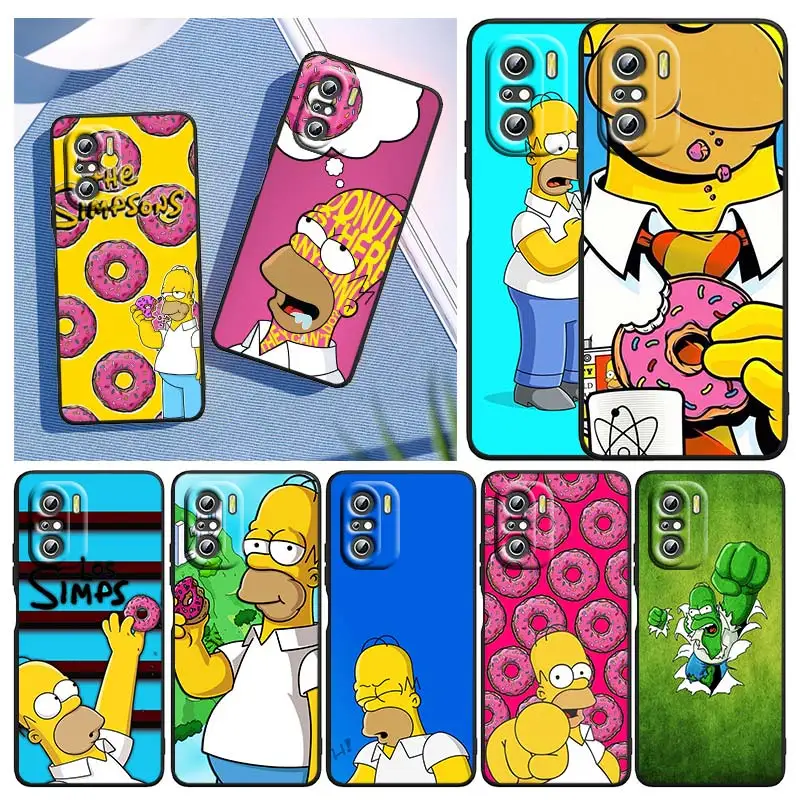 

The Simpsons Family For Redmi K40 Gaming K30 Ultra K30S K30T K20 10X Pro 9i 9A 9C 9T 9AT 9 9C 8 8A 7 A Black Phone Case