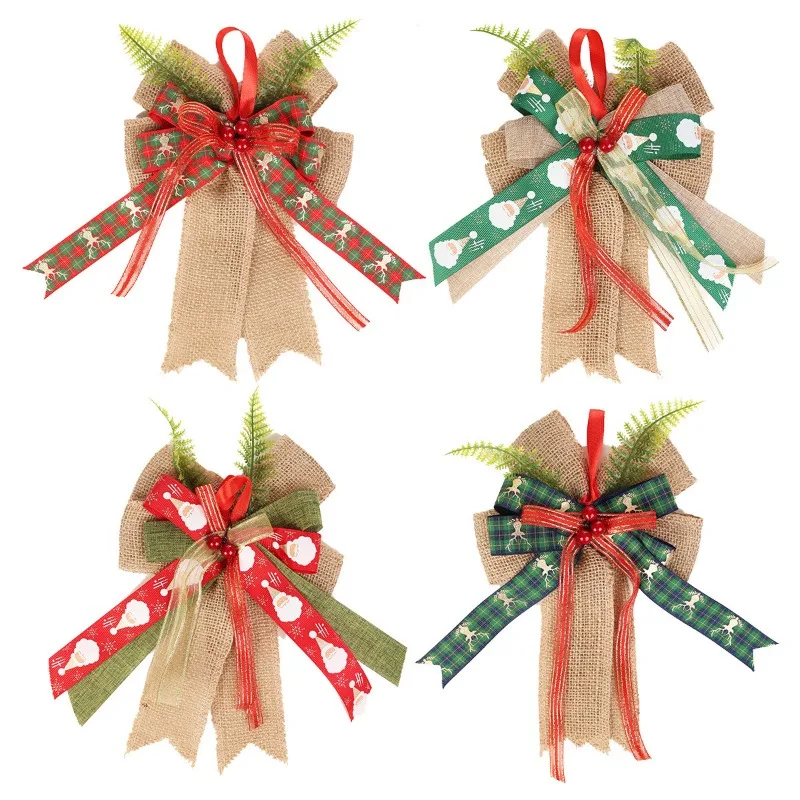 

Christmas tree decoration 2PCS Gift Bows Xmas Wrap Bows with Ribbon for Present,Florist,Bouquet,Basket Decor christmas ornaments