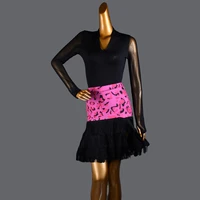 2021 hot sale latin dance skirt women fringe skirt sexy tassel leopard hip scarf latin practice clothes samba performance wear