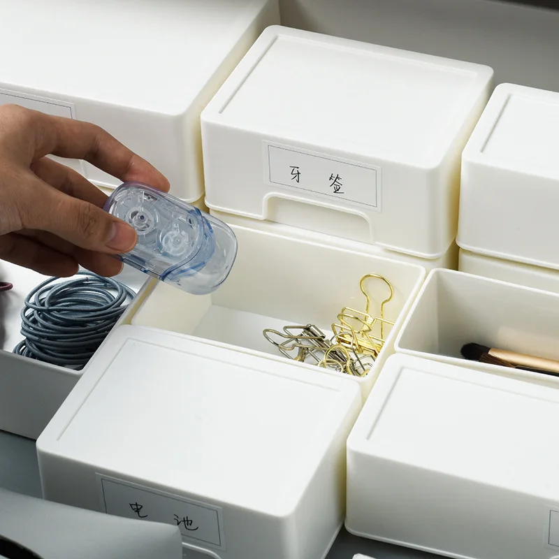 

New Stackable Storage Box with Lid Office Desktop Pencil Accessories Holder Case Kitchen Chopsticks Forks Jewelry Organizer Box