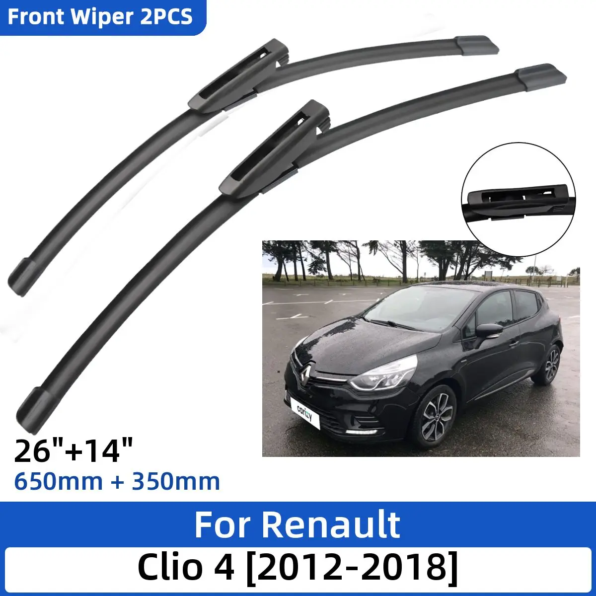 

Щетки стеклоочистителя для Renault Clio 4 2012-2018, 26 + 14 дюймов, 2 шт.