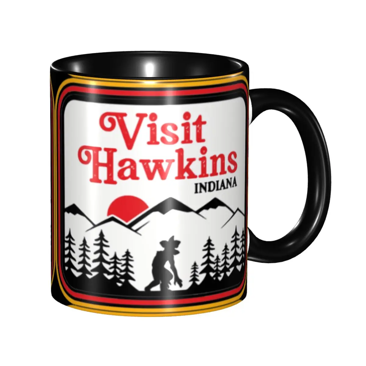 

Visit Hawkins Retro Classic Mugs Vintage Cups Mugs Print Cool coffee cups