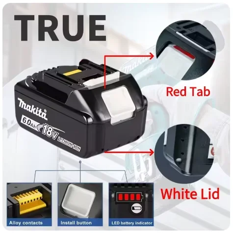 Перезаряжаемая литий-ионная батарея Makita 5Ah 18V LXT BL1860B BL1860BL1850 BL1830