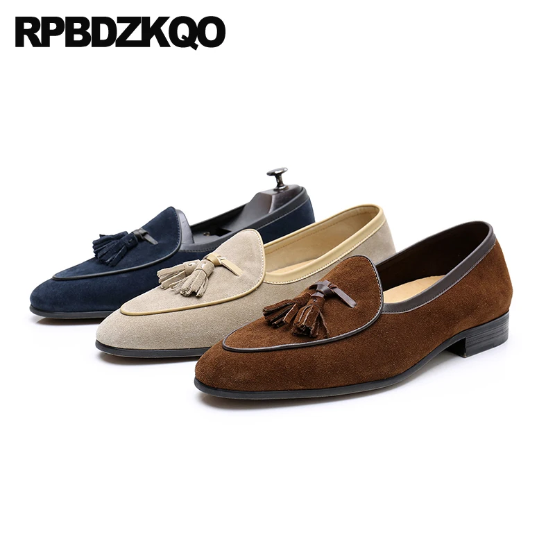 Navy Blue Slip On Men Shoes Casual Fashion Suede Nubuck Desi