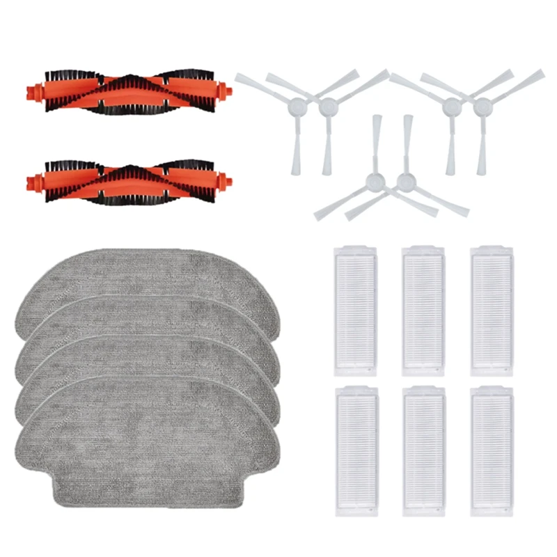 

Roller Side Brushes Mop Cloth Hepa Filter For Xiaomi Robot Vacuum-Mop P STYTJ02YM Robot Vacuum Cleaner Parts Accessories