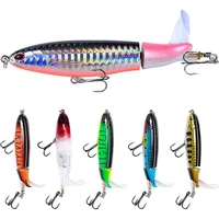 whopper plopper fishing lures topwater 10cm14cm artificial hard bait floating plopper soft rotating tail swimbait for pike bass