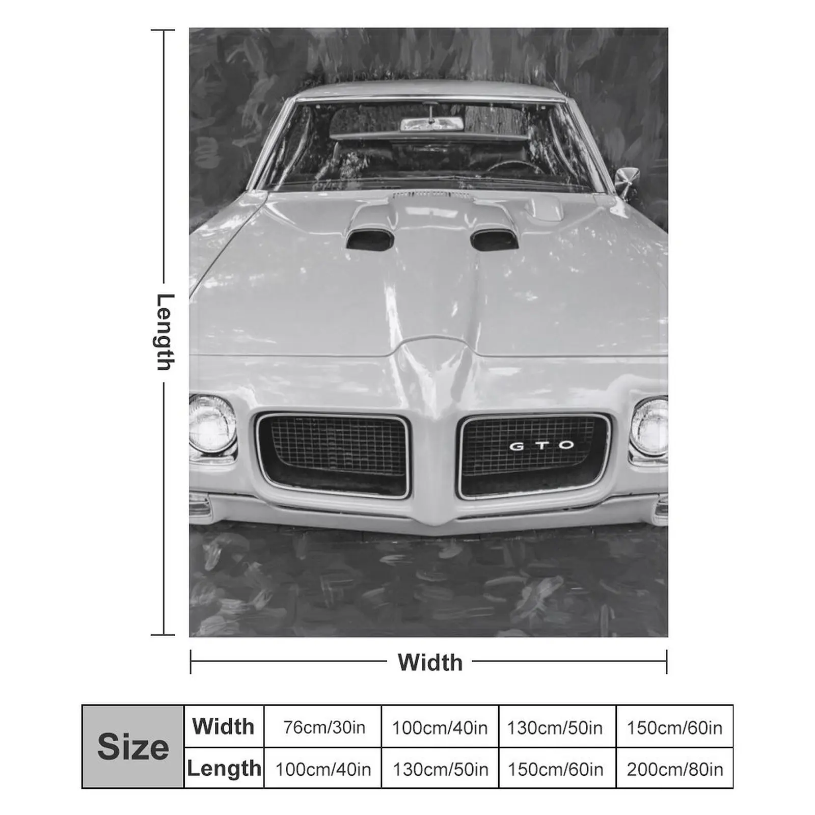 Фланелевое одеяло 1970 Orbit Orange Pontiac GTO Ram X111