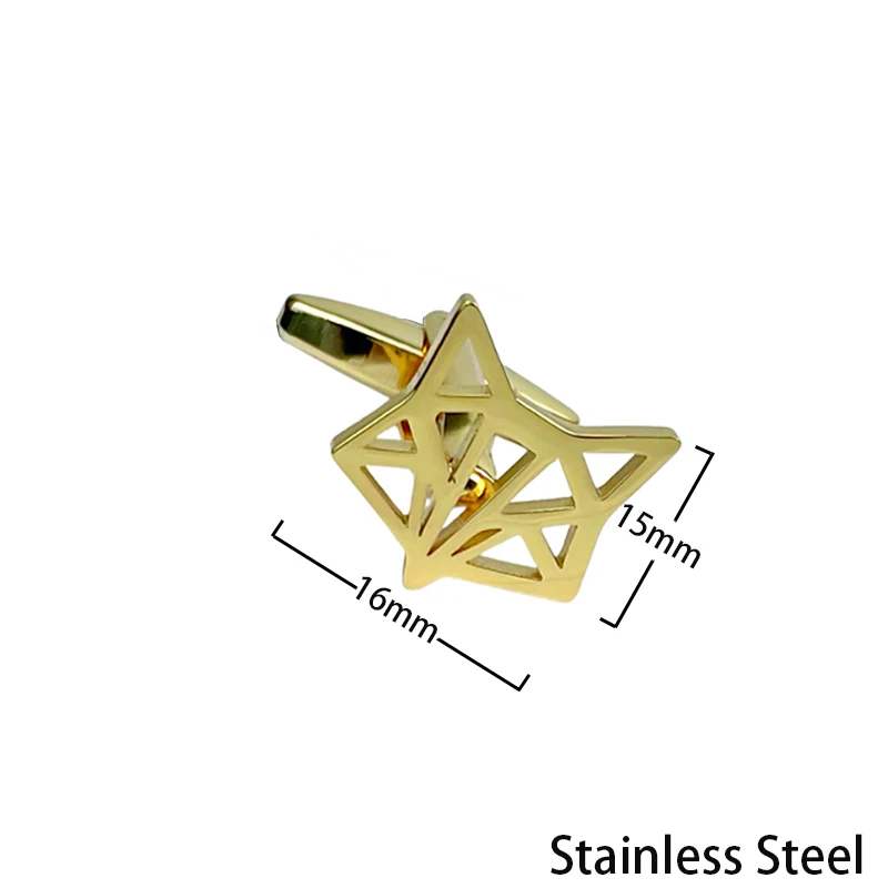 High-Quality Cufflinks For Men's Stainless Steel Shirt Cufflinks Fox Head Hollowed Out Cufflinks Wedding Groomsman Accessories