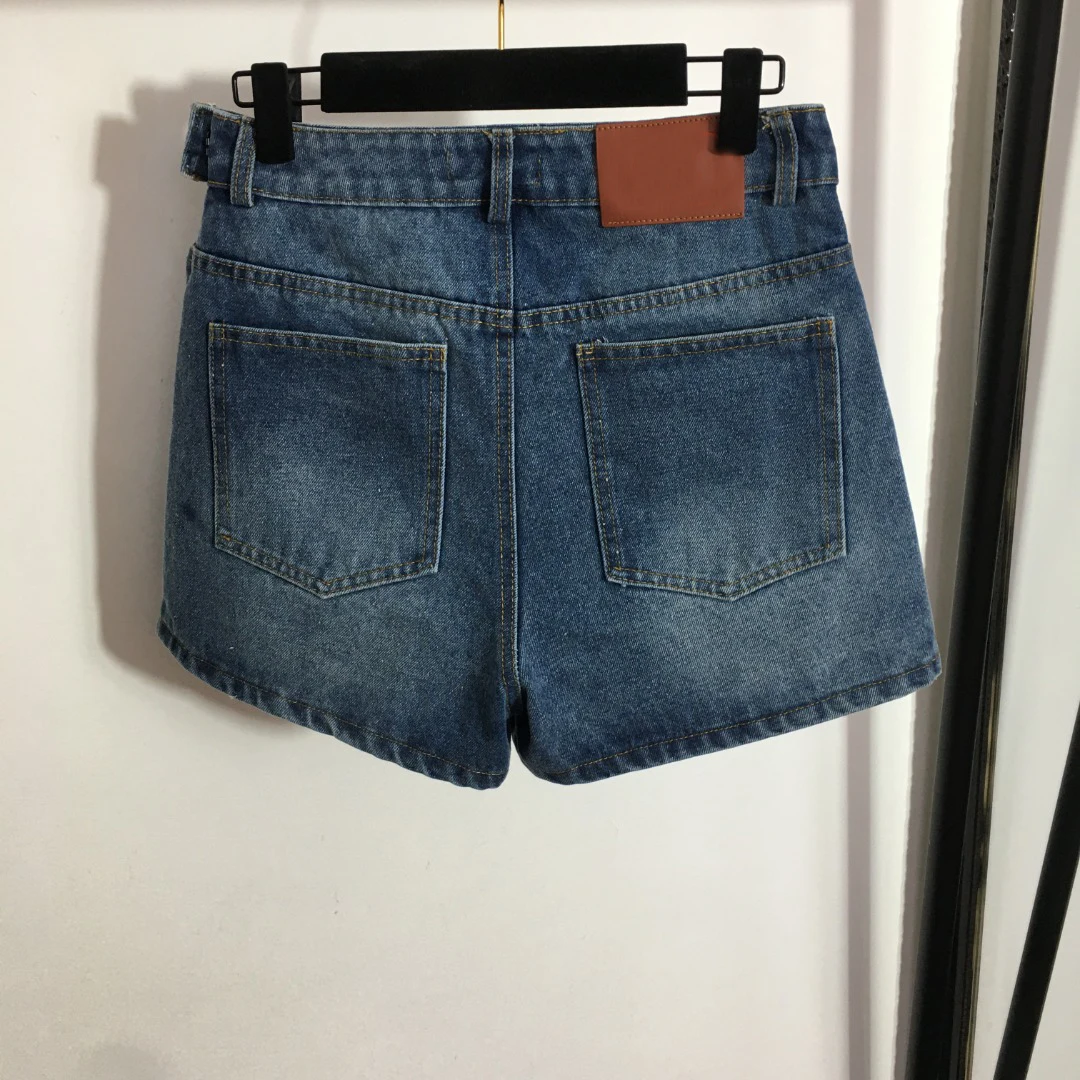 

Summer Women's New Denim Shorts Side Zip Flap Pockets Casual Pants Fashion Versatile 169646800