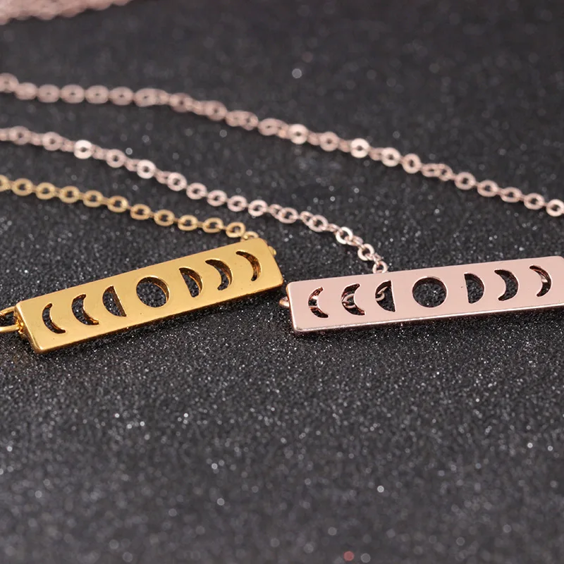 

Trendy European Creative Moon Total Lunar Eclipse Necklace Women Calvicle Chain Solar Eclipse Necklace for Women Jewelry JY-02