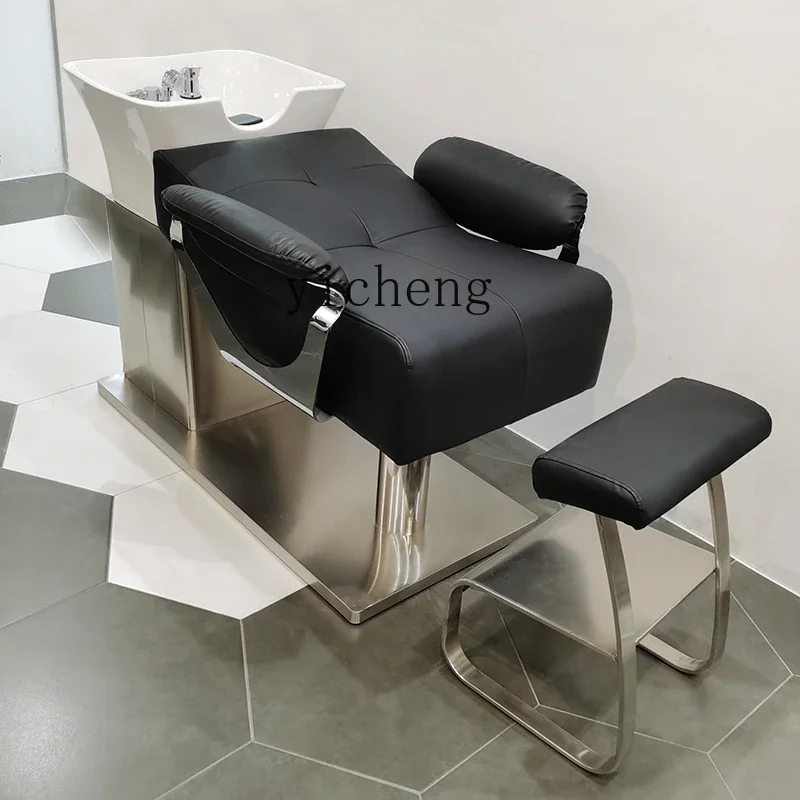 HSN глубокая керамическая раковина полуотводящая кровать для парикмахерской