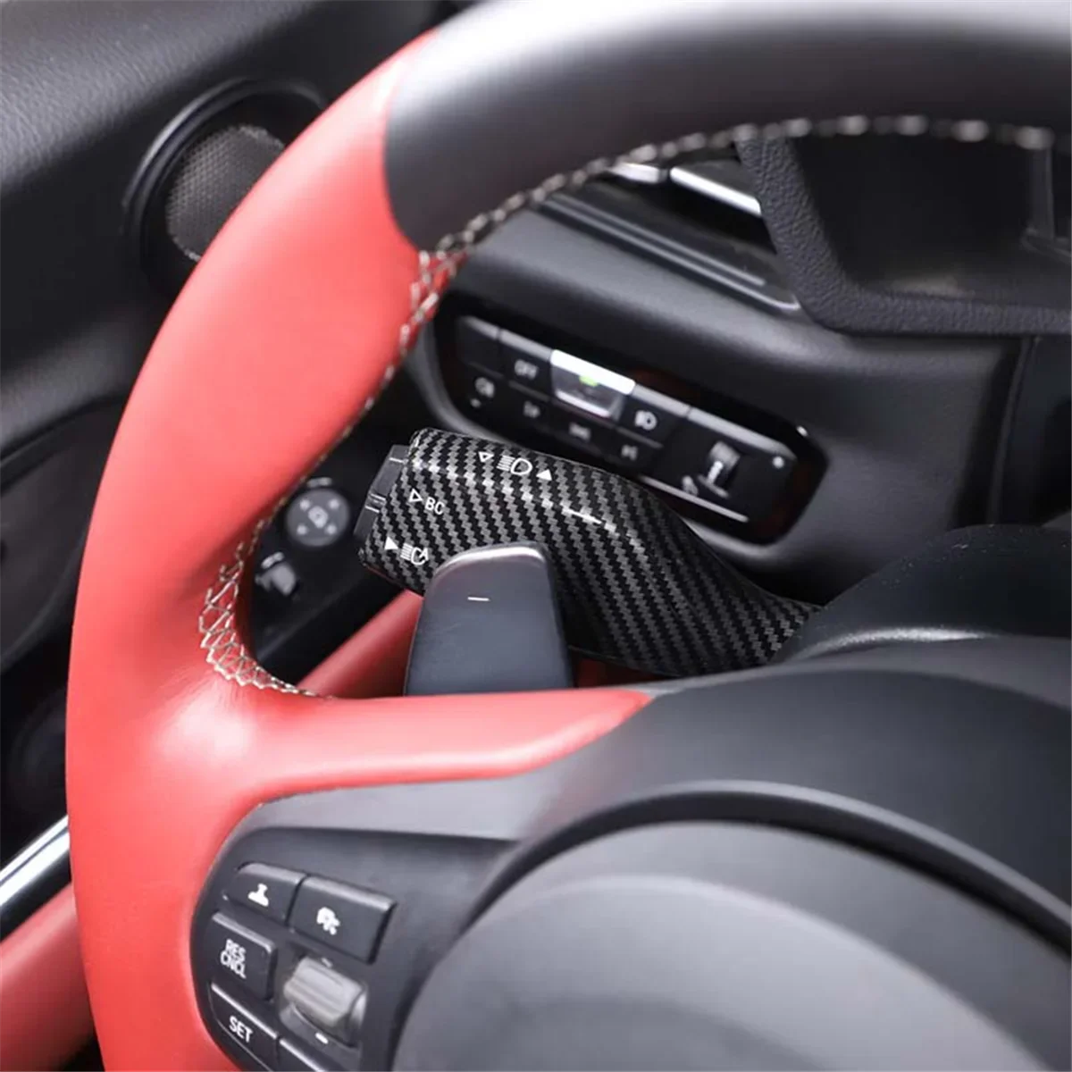 Фото B-M для Toyota GR Supra A90 2019-2022, автомобильный дворник, рычаг указателя поворота, декоративная накладка (ABS, углеродное волокно) №5