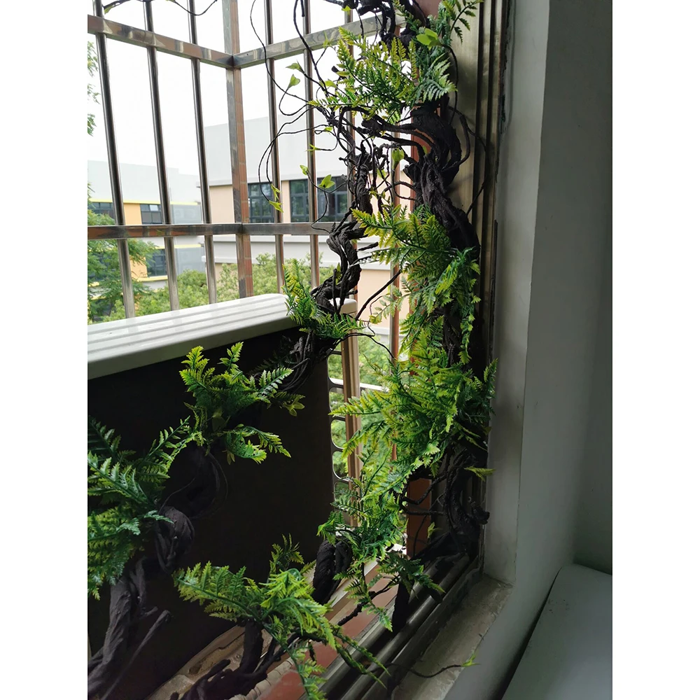 Искусственная лоза искусственные зеленые листья 1 75 м имитация розы из ротанга