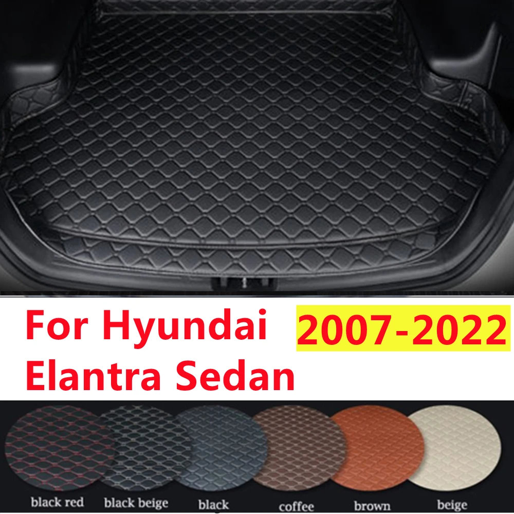 

SJ High Side Custom Fit For Hyundai Elantra Sedan 07-22 All Weather Waterproof Car Trunk Mat AUTO Rear Cargo Liner Cover Carpet