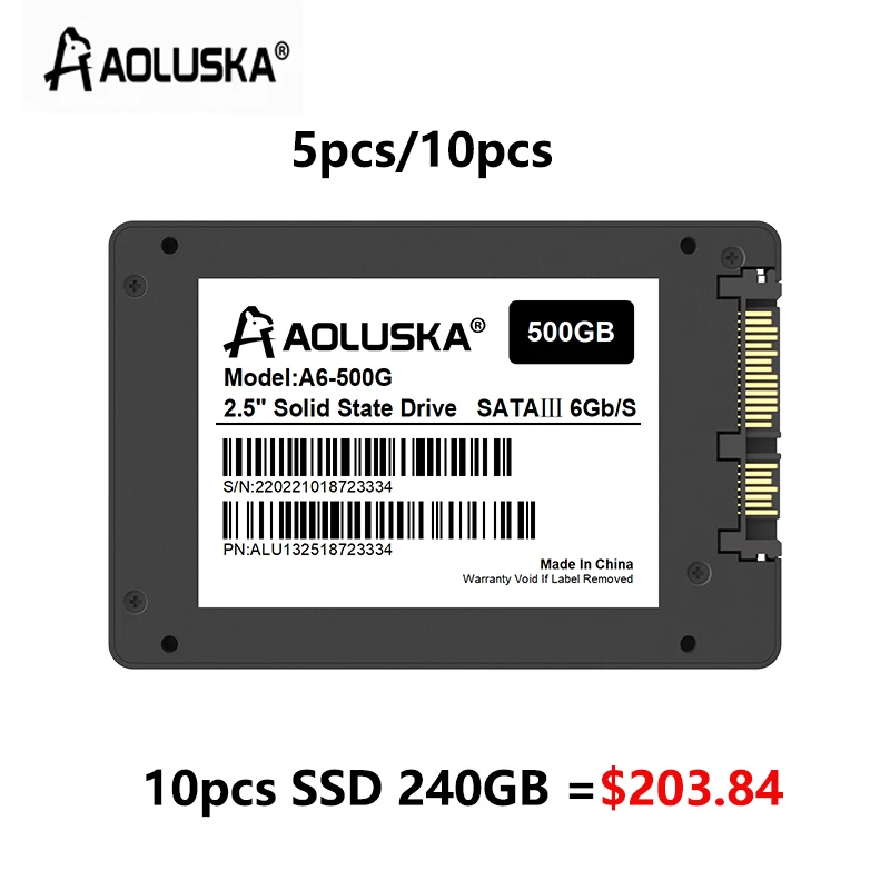 

5PCS /10PCS 2.5 inch Sata3 Ssd 120gb 128gb 240gb 480gb 500GB 60GB Hdd Internal Hard Disk Solid State Drive for Desktop Laptop